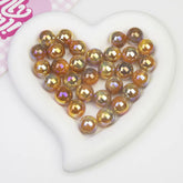 16mm Lavaflow Bicolor UV Beads Peach/Gold-O21